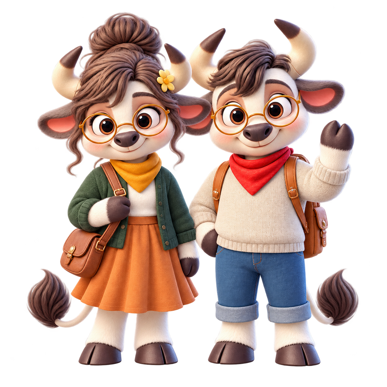 Ox and Oxi, your friendly OxStory companions.